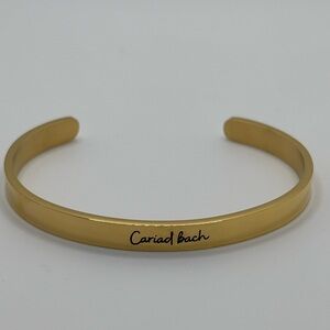 Gold Engraved Cuff Bracelet